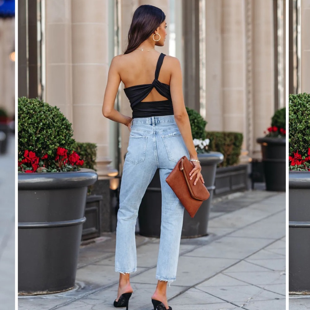 Vici Cyrene One Shoulder Knit Bodysuit